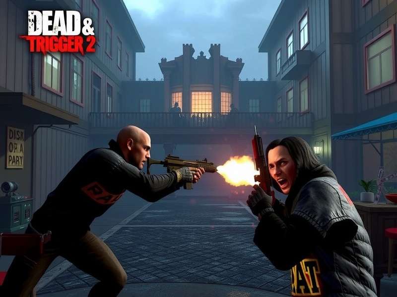 Dead Trigger 2 PC gameplay screenshot showing zombie combat