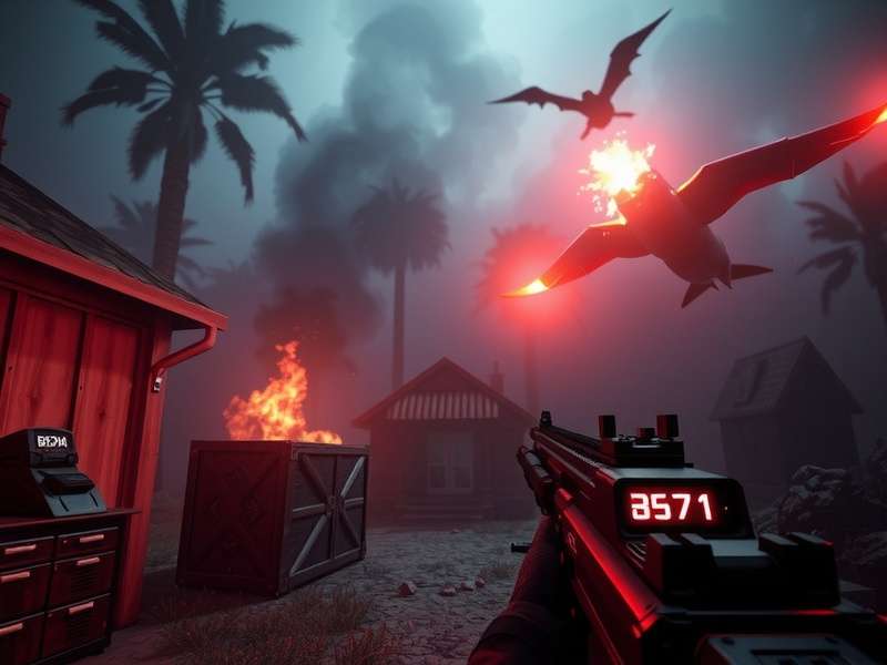 Dead Trigger 2 gameplay on laptop screen