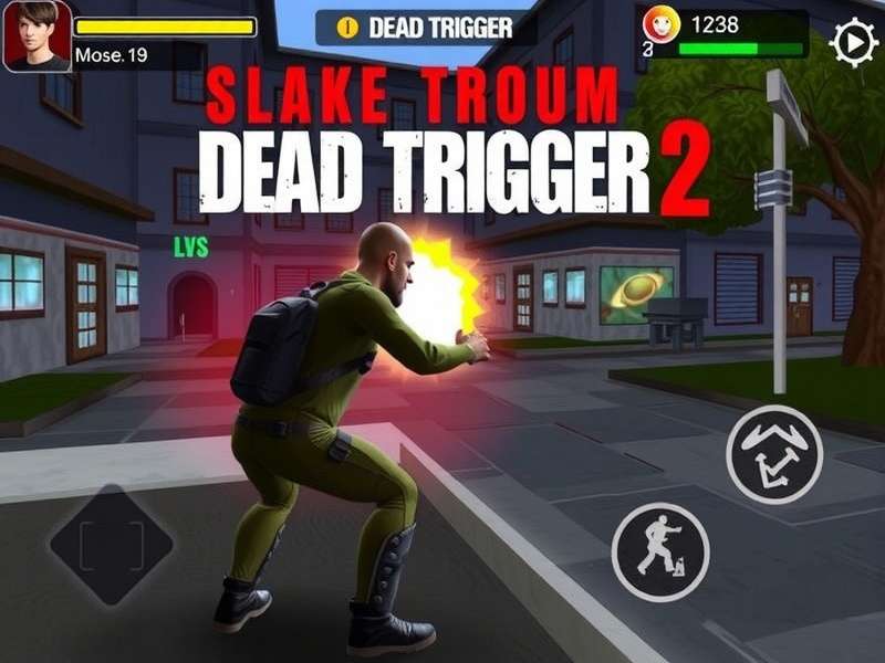 Dead Trigger 2 Mod Apk gameplay showing unlimited ammo and gold