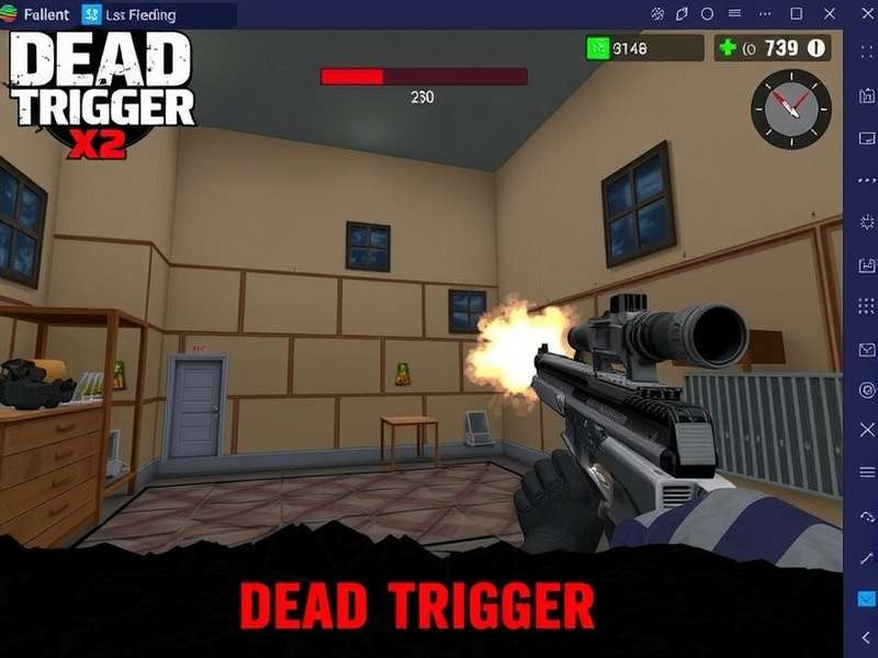 Dead Trigger 2 gameplay screenshot showing zombie combat