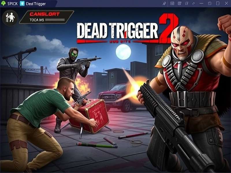 Dead Trigger 2 Gameplay Screenshot showing zombie combat
