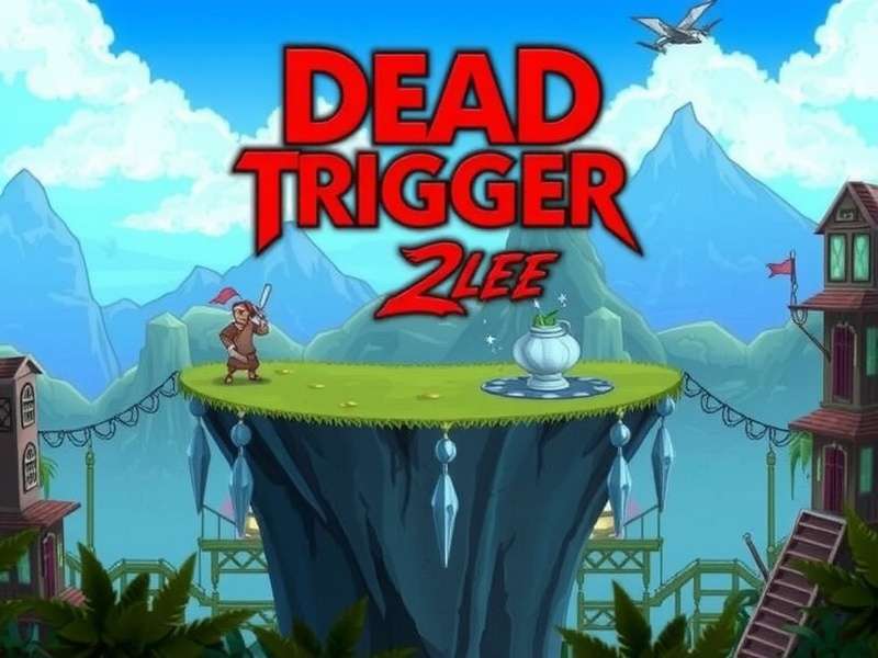 Intense zombie shooter gameplay scene from Dead Trigger 2