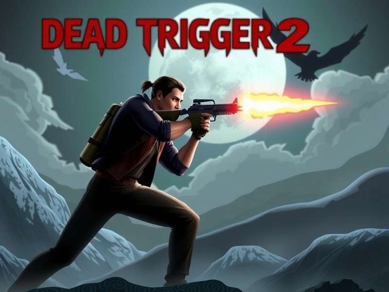 Dead Trigger 2 gameplay screenshot showing intense zombie action