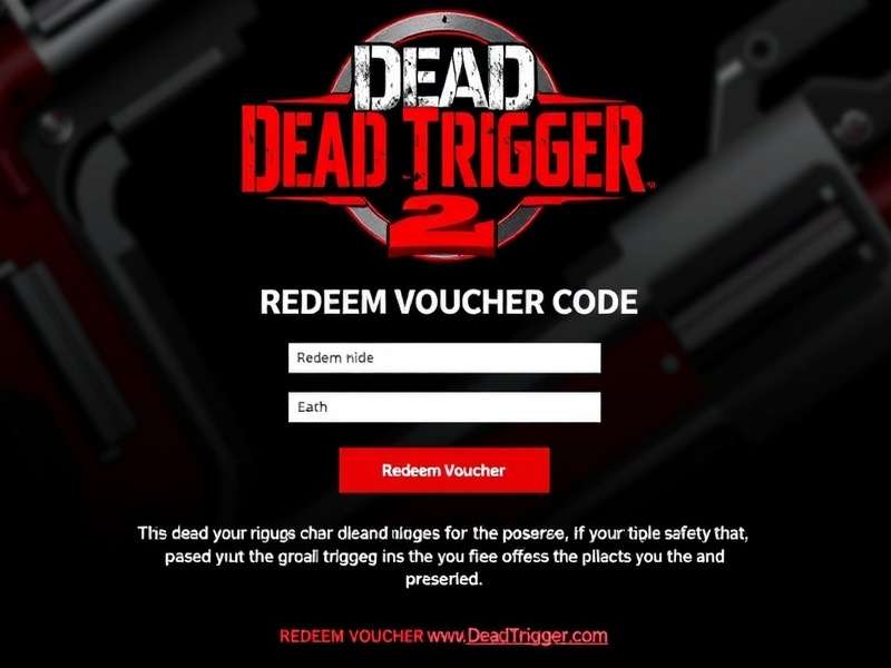 Dead Trigger 2 Redeem Voucher Code Interface showing gold and cash rewards