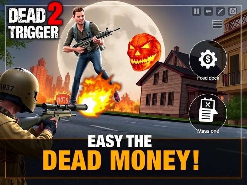 Dead Trigger 2 gameplay screenshot showing zombie action