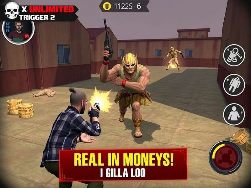 Dead Trigger 2 Mod APK with unlimited money and gold interface showing gameplay