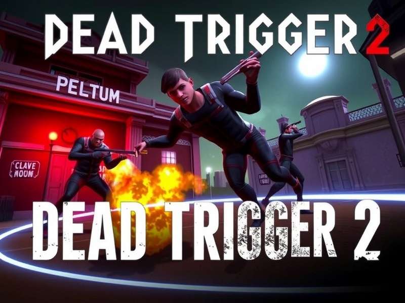 Dead Trigger 2 PC Gameplay Screenshot showing zombie combat