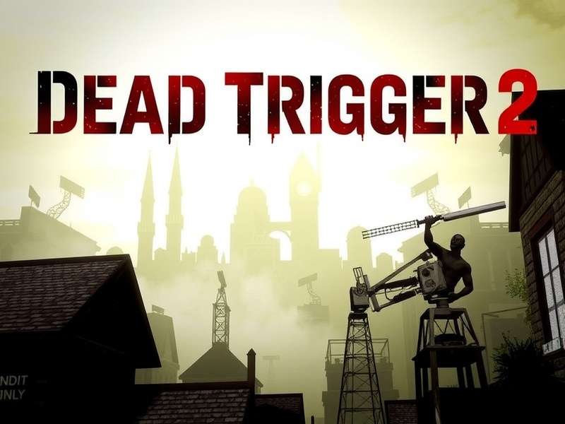 Dead Trigger 2 gameplay on Windows 7 showing zombie action