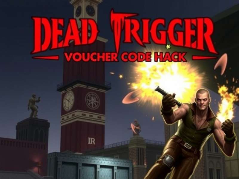 Dead Trigger 2 gameplay screenshot showing zombie combat and HUD with health, ammo, and gold indicators
