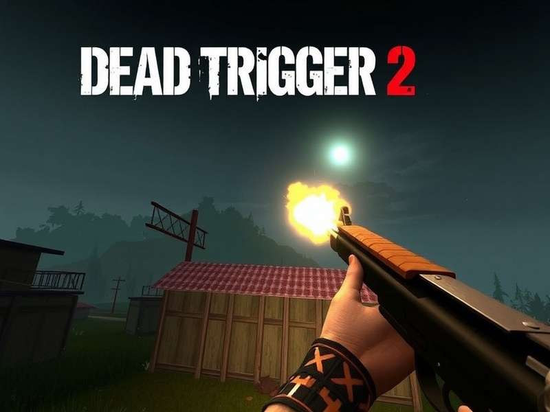 Dead Trigger 2 gameplay on PC with zombie horde and weapons