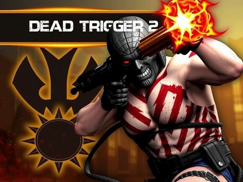 Dead Trigger 2 gameplay on PC with zombie horde action