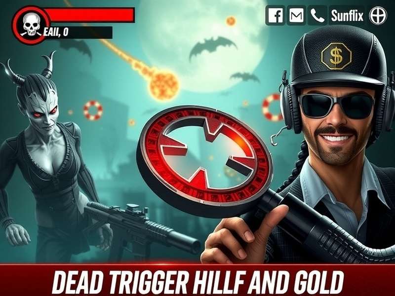 Dead Trigger 2 gameplay action screenshot with zombie horde