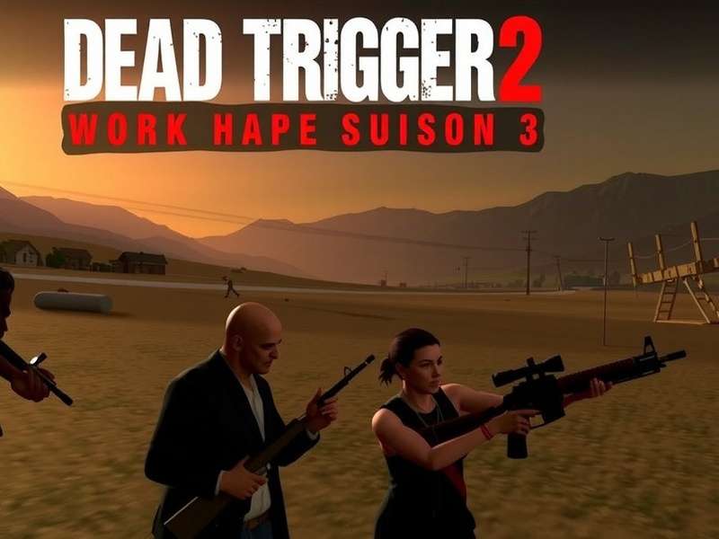 Dead Trigger 2 gameplay on PC showing zombie combat and weapon action