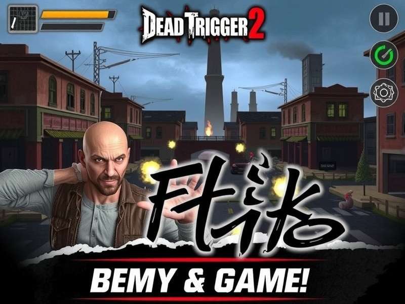 Dead Trigger 2 gameplay on Android smartphone showing intense zombie combat